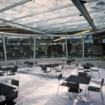 Corporate dining area glass installation at Vero / Royal & Sun Alliance, Auckland