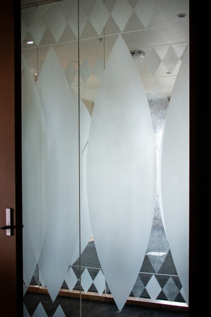 Sandblasted Glass Installation, Corridor, Saatchi and Saatchi